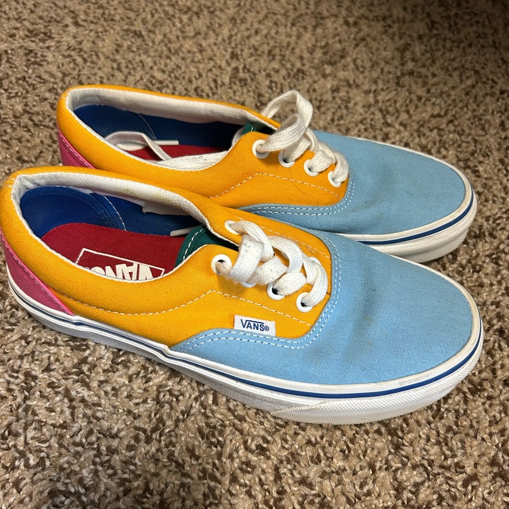 Vans Kids Blue and Yellow Sneakers